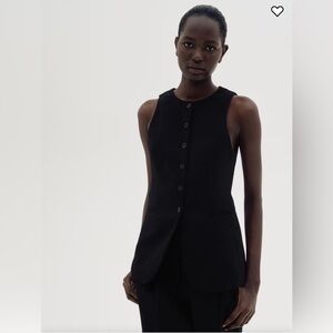 H&M Sleek Black Sleeveless Blazer